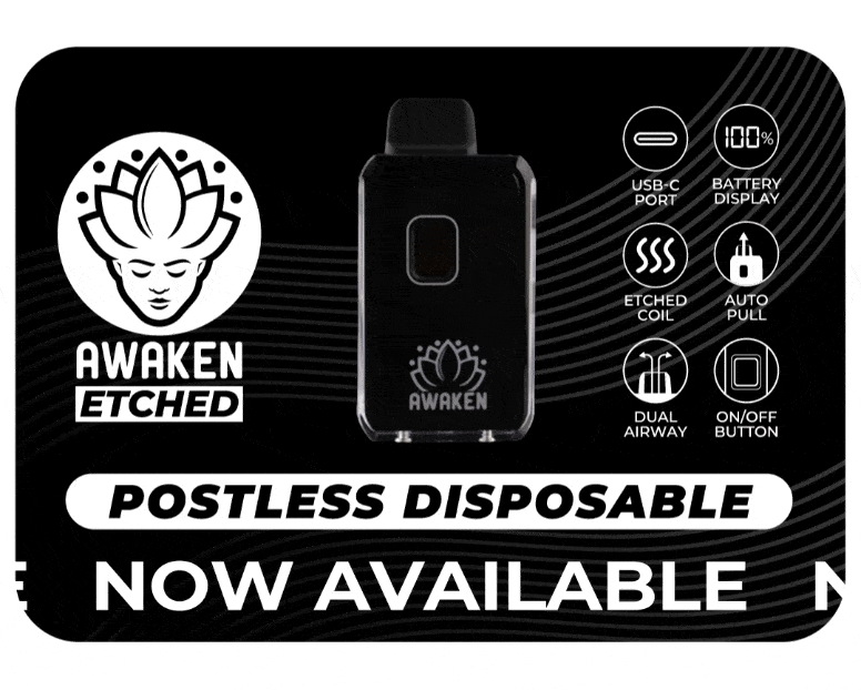 Awaken® Etched Disposable Vape 1ml - Giant Peach (Hybrid)