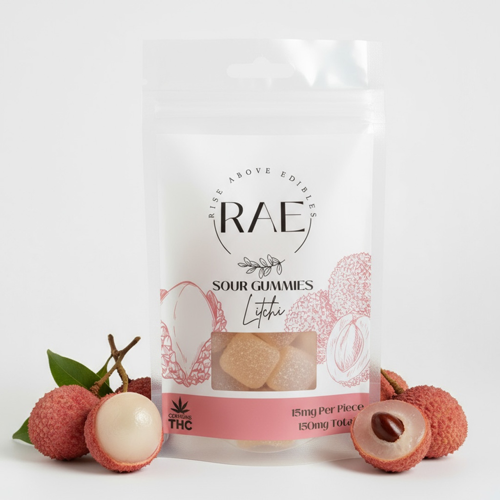 Sour Gummies - Litchi 150mg (10x15mg)