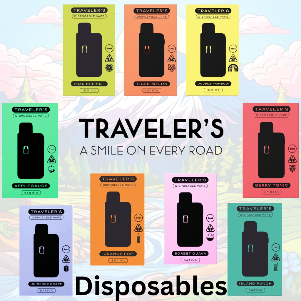 Traveler’s® Stealth Disposable Vapes 1ml - Tiger Melon (Indica)