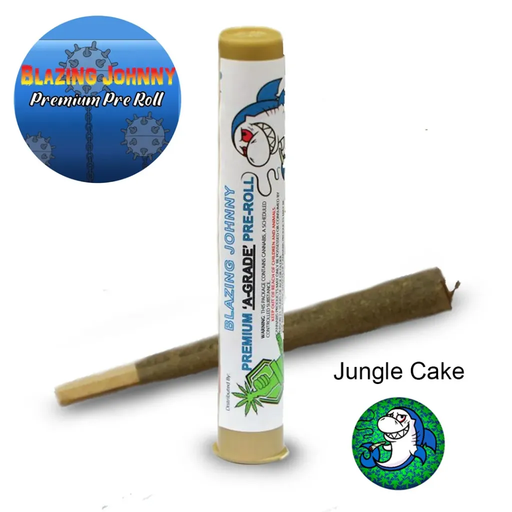 Blazing Johnny Premium Pre-Rolls - Kingsize - Greenhouse - Jungle Cake (Hybrid)