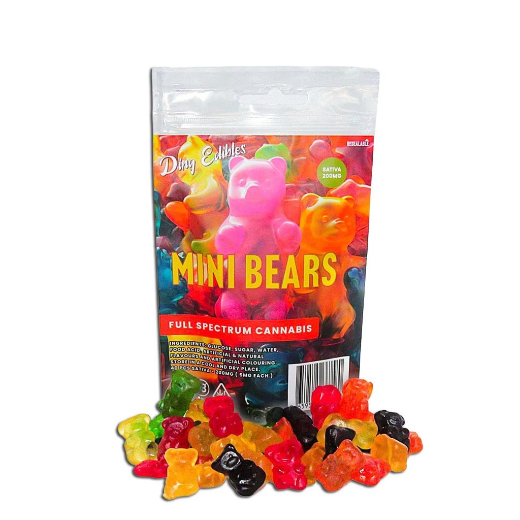 Gummies - Mini Teddy Bears 200mg (40x5mg) - Sativa