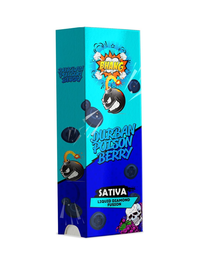 Bhang Bars Liquid Diamond Fusion THC Vapes 2g - Durban Poison Berry (Sativa)