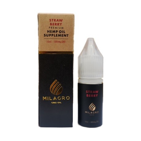Milagro CBD E-Liquid 500mg - Strawberry (10ml)
